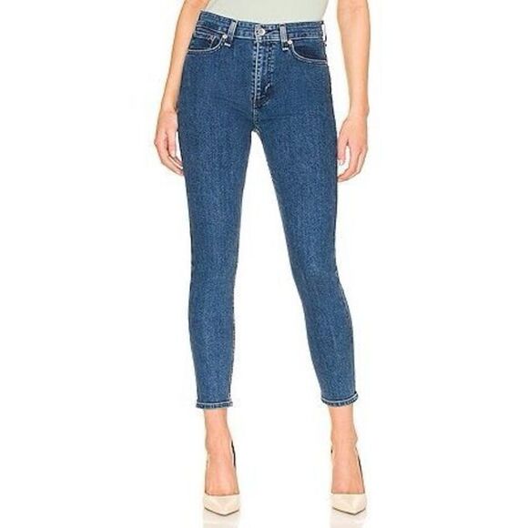 Revolve Rag & Bone Nina High Rise Skinny Ankle in Clean Vincent Size 30 NWOT - Picture 1 of 9